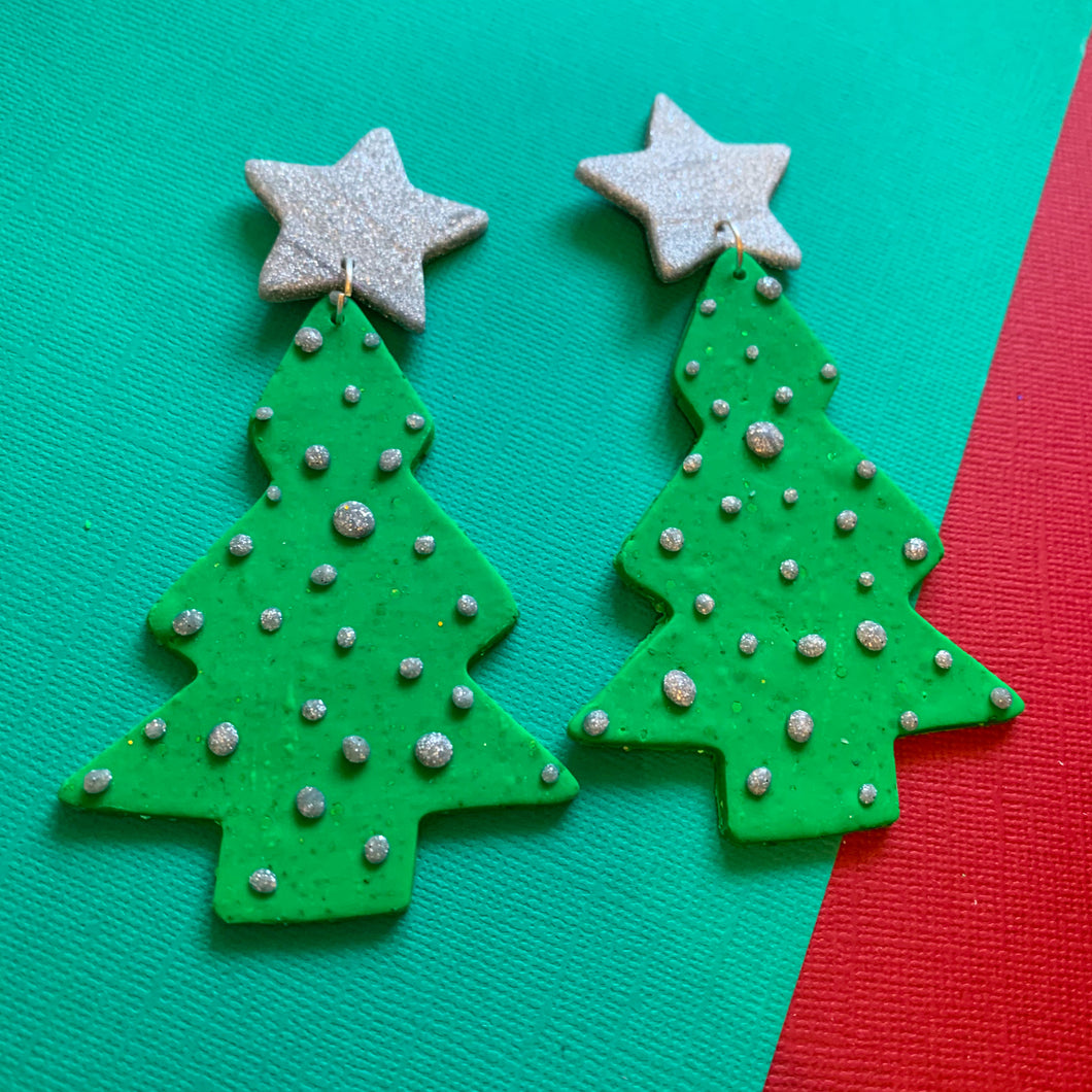 Christmas Tree Silver Dots
