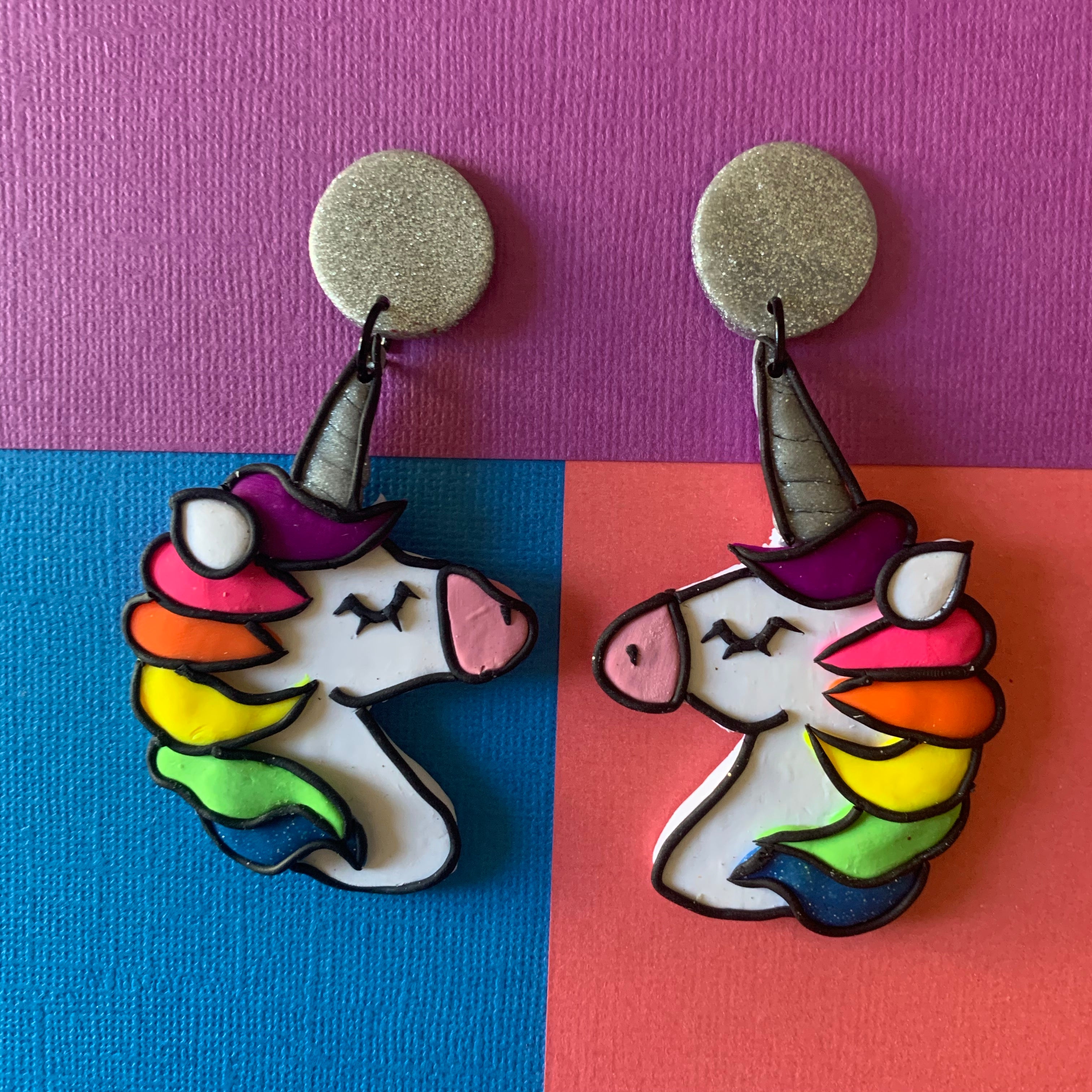 Cute unicorn store earrings